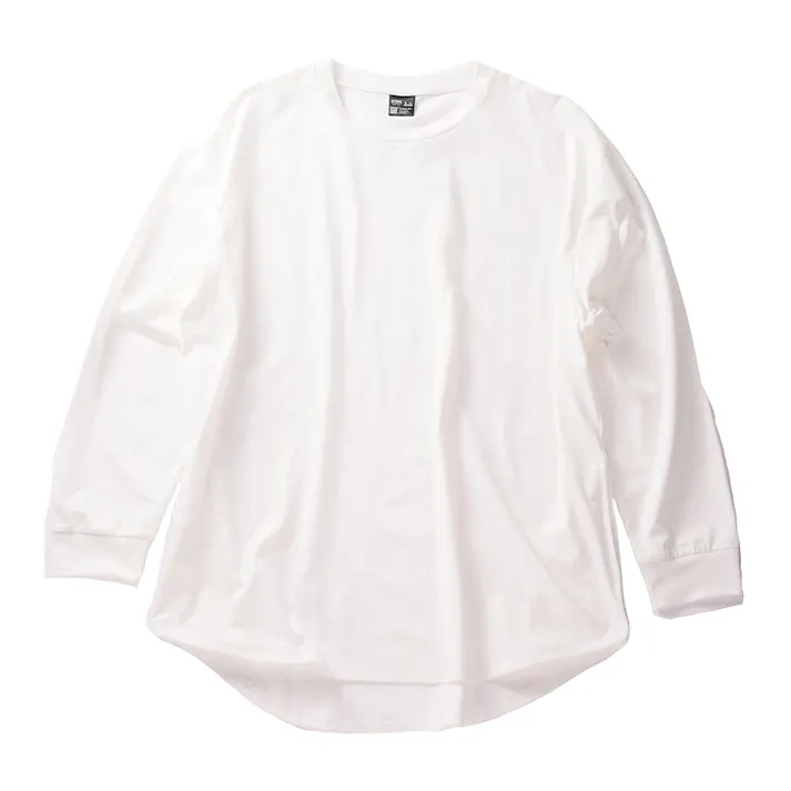 オーバーサイズ長袖Tシャツ シロ LL