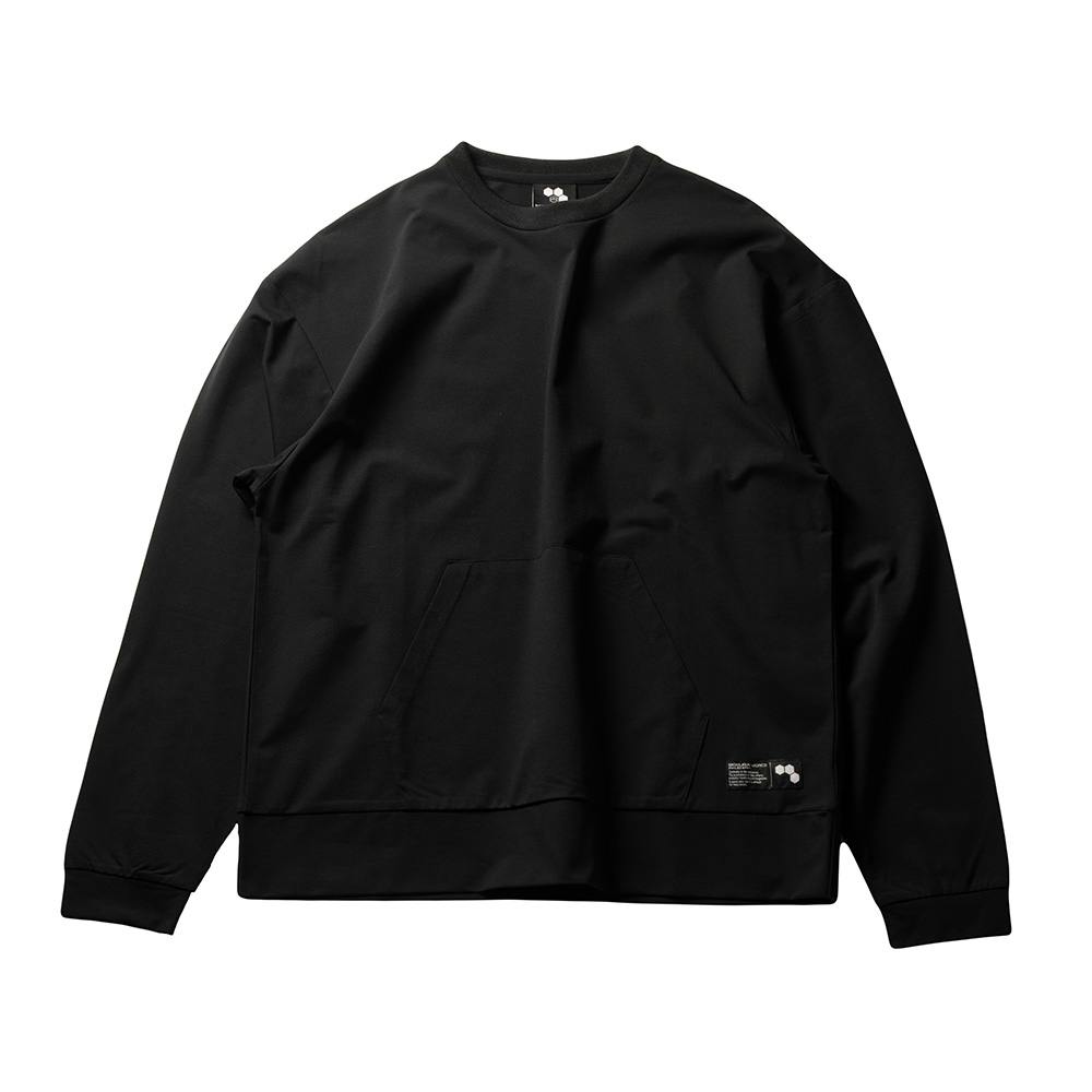 ストレッチはっ水Tシャツ ブラック LL