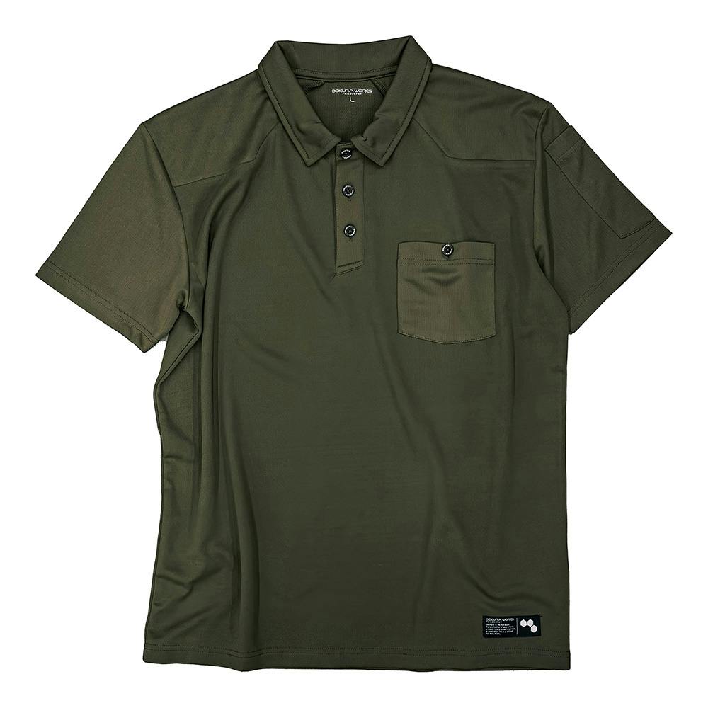 ［美品］ブリーフィング　ポロシャツ　半袖　カーキ　オリーブ BRIEFING GOLF ブリーフィング 2023年 半袖ポロシャツ バイ