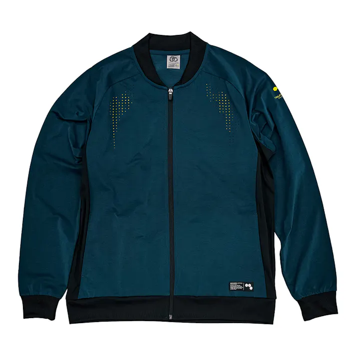 ドットメッシュストレッチジャケット ダークG M