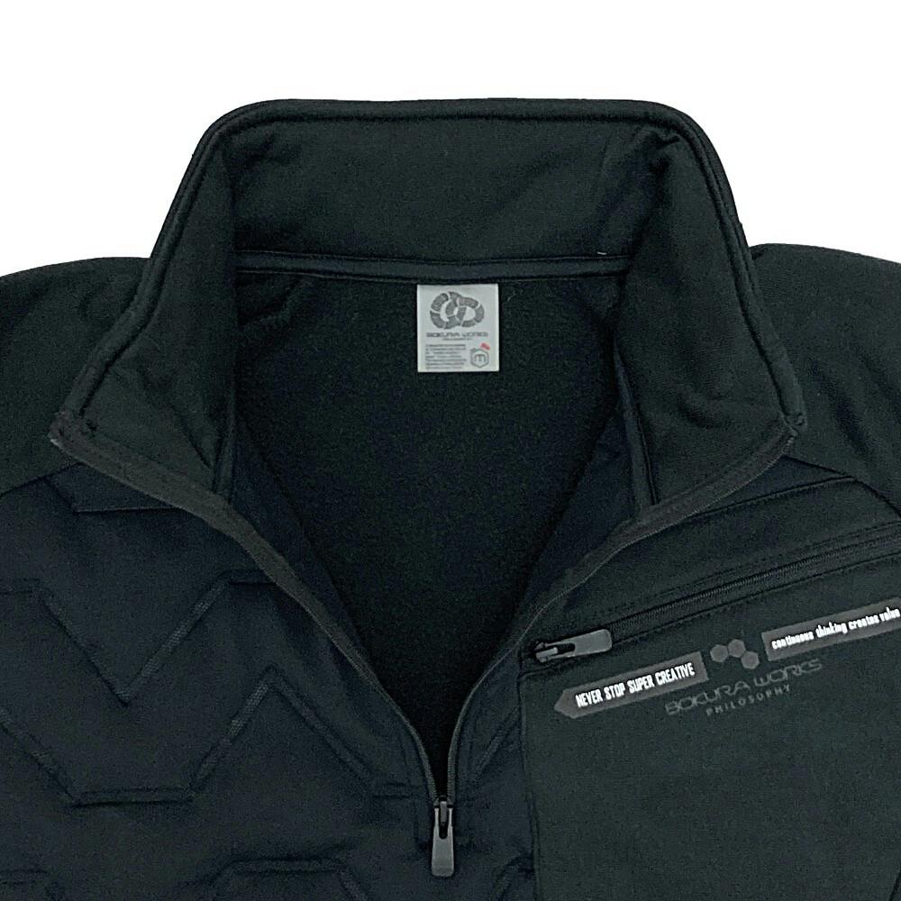 ピンソニック長袖ジップ ブラック M | 作業着・作業服・安全靴 通販