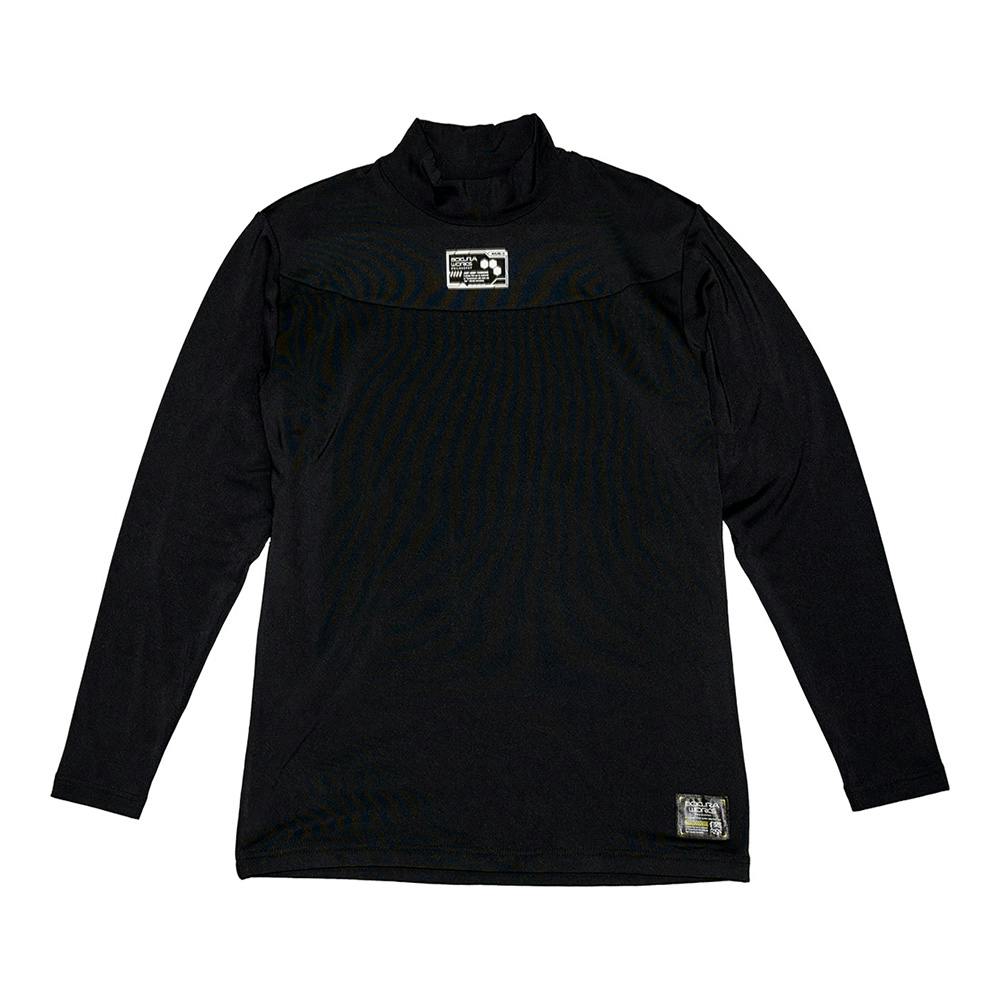 長袖ハイネック 背中二重 ブラック M | 作業着・作業服・安全靴 通販