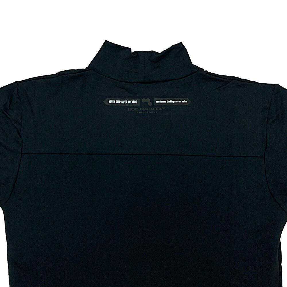 長袖ハイネック 背中二重 ブラック LL | 作業着・作業服・安全靴 通販