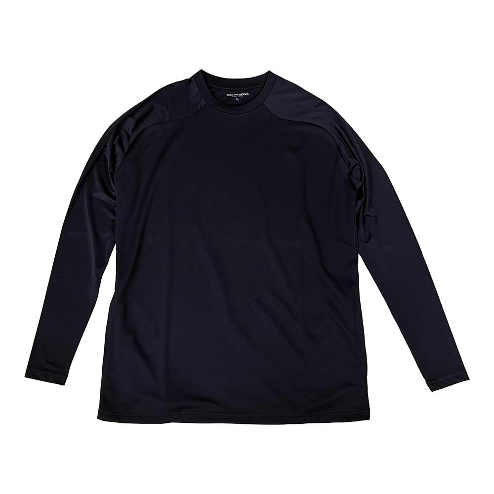 袖だけフィット長袖Tシャツ M ブラック | 作業着・作業服・安全靴 通販
