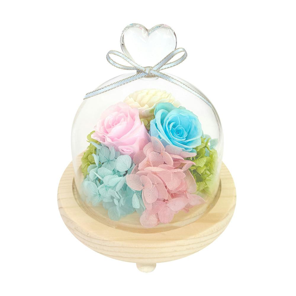 ハートガラスドーム ブルーピンク