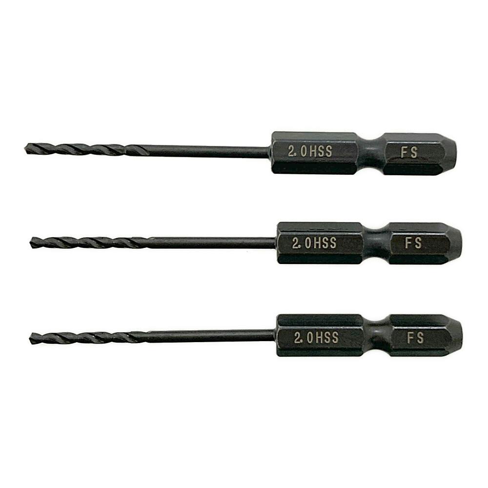 BIC TOOL 月光ブラック 六角軸 鉄工用 2.0mm 3本組 | 電動工具