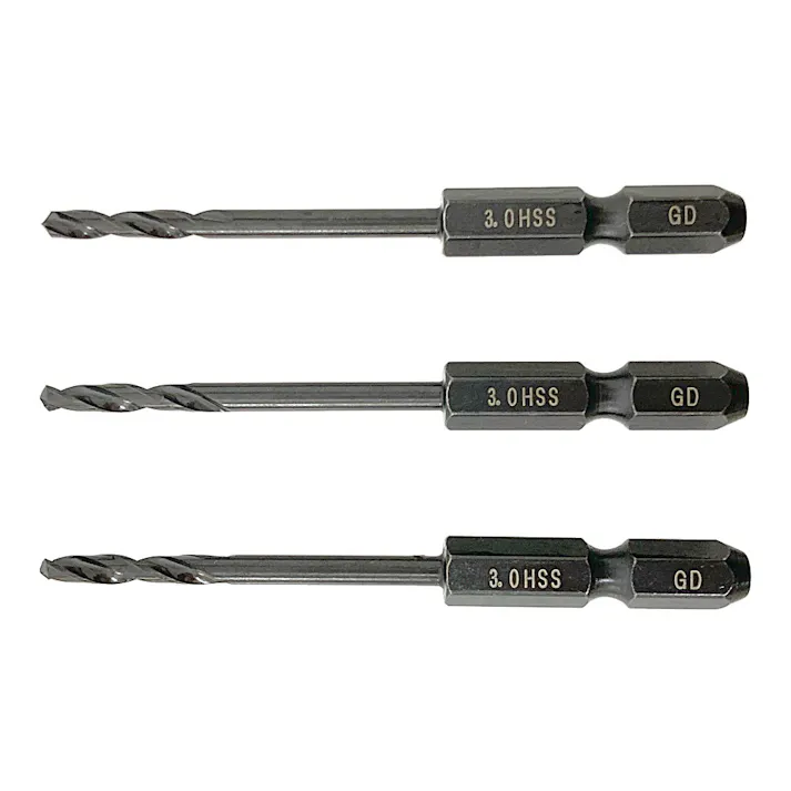 BIC TOOL 月光ブラック 六角軸 鉄工用 3.0mm 3本組