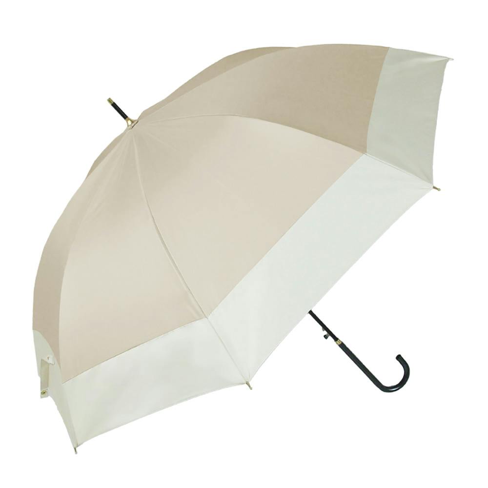 日差しも紫外線も雨も遮れる傘 55cm バイカラー ベージュ (販売