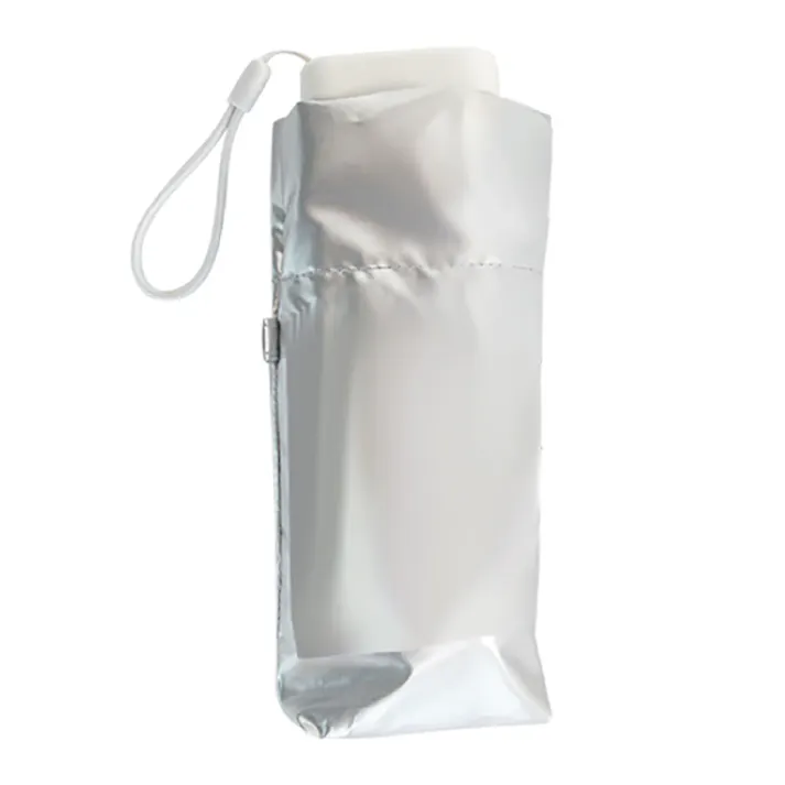 日差しも紫外線も雨も遮れる折傘 コンパクト 50cm シルバー