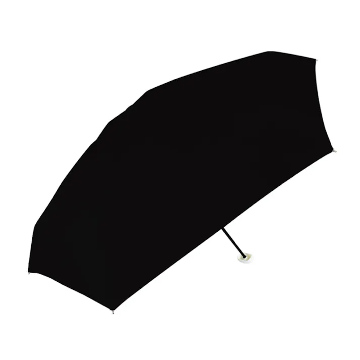 日差しも紫外線も雨も遮れる折傘 コンパクト 50cm ブラック
