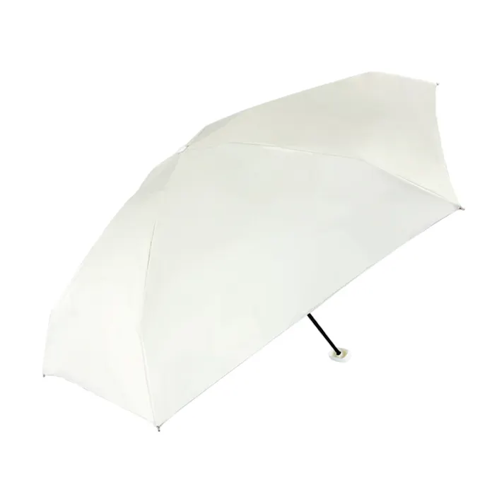 日差しも紫外線も雨も遮れる折傘 コンパクト 50cm オフホワイト