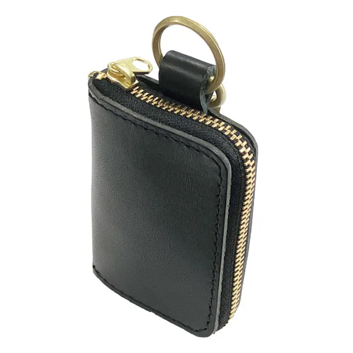 栃木レザー 牛革スマートキーケース BK