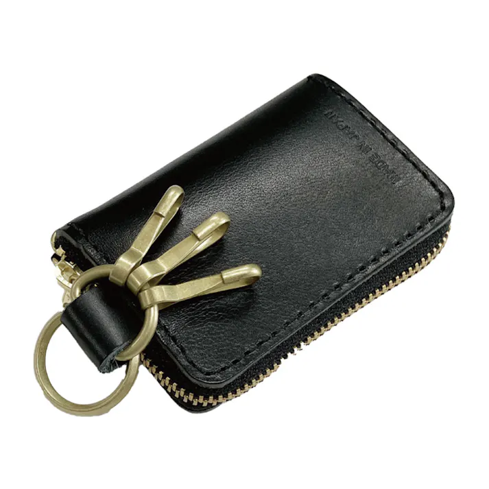 栃木レザー 牛革スマートキーケース BK