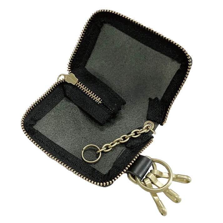 栃木レザー 牛革スマートキーケース BK