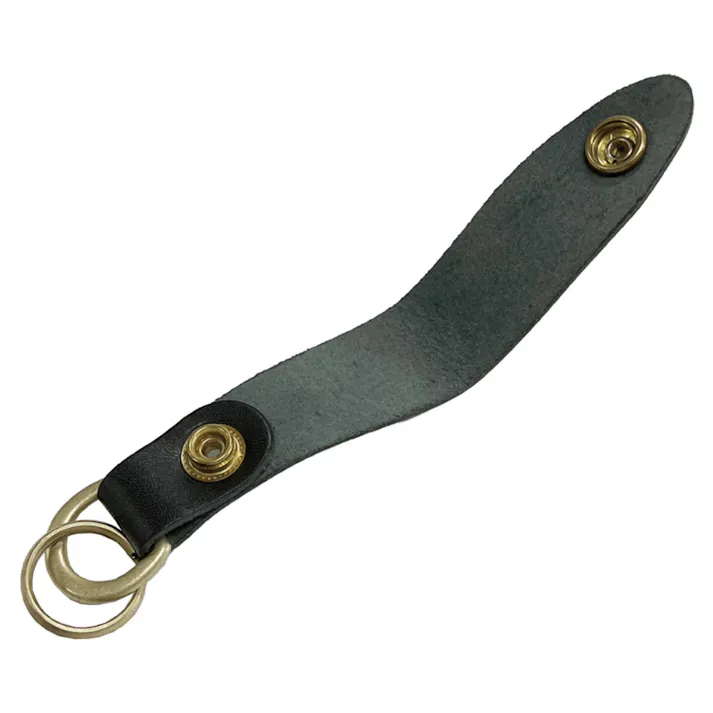 栃木レザー 牛革スタンダードキーホルダー BK