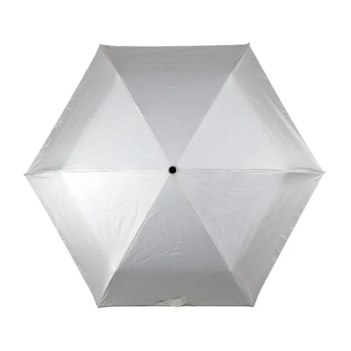 ギア式 自動開閉 晴雨兼用折傘 55cm オフホワイト