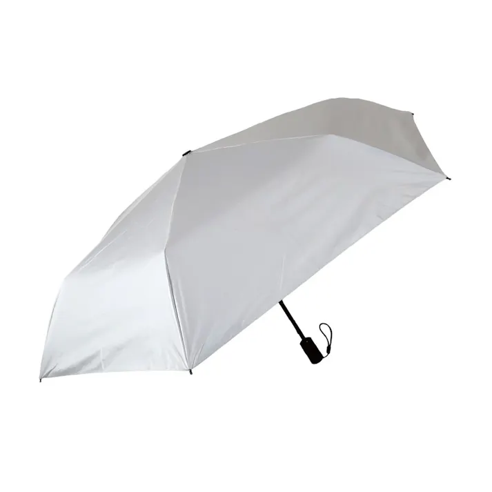 ギア式 自動開閉 晴雨兼用折傘 55cm オフホワイト