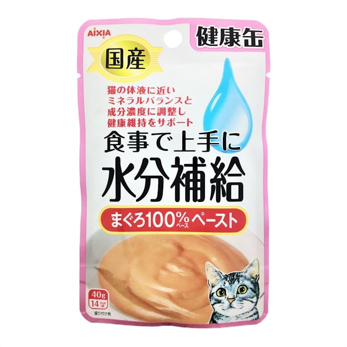 アイシア 国産 健康缶パウチ 水分補給 まぐろペースト 40g