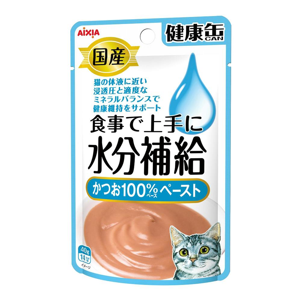 アイシア 国産 健康缶パウチ 水分補給 かつおペースト 40g