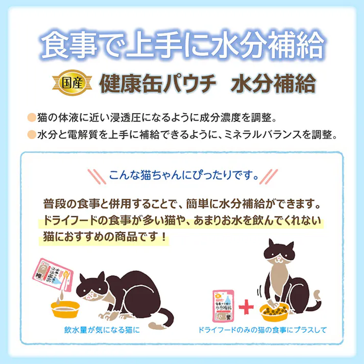 アイシア 国産 健康缶パウチ 水分補給 ささみペースト 40g