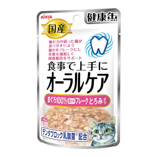 アイシア 国産 健康缶パウチ オーラルケア まぐろ細かめフレーク とろみタイプ 40g