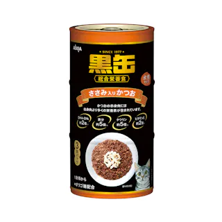 黒缶3P ささみ入りかつお 160g×3缶パック