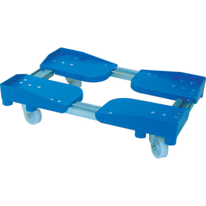 【CAINZ-DASH】ルート工業 コンテナ台車(伸縮式) ルートボーイ302PP型(樹脂仕様) 最大:幅630×長さ730 質量6.1kg 302PP-09【別送品】