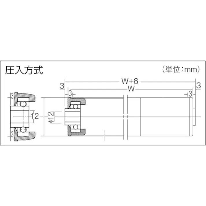 【CAINZ-DASH】CCTYベアリングジャパン キャリアローラー用ベアリング TCRB-6X2SE【別送品】