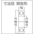 【CAINZ-DASH】ＣＣＴＹベアリングジャパン 深溝玉軸受（開放タイプ）内輪径４０×外輪径５２ｍｍ 6808【別送品】