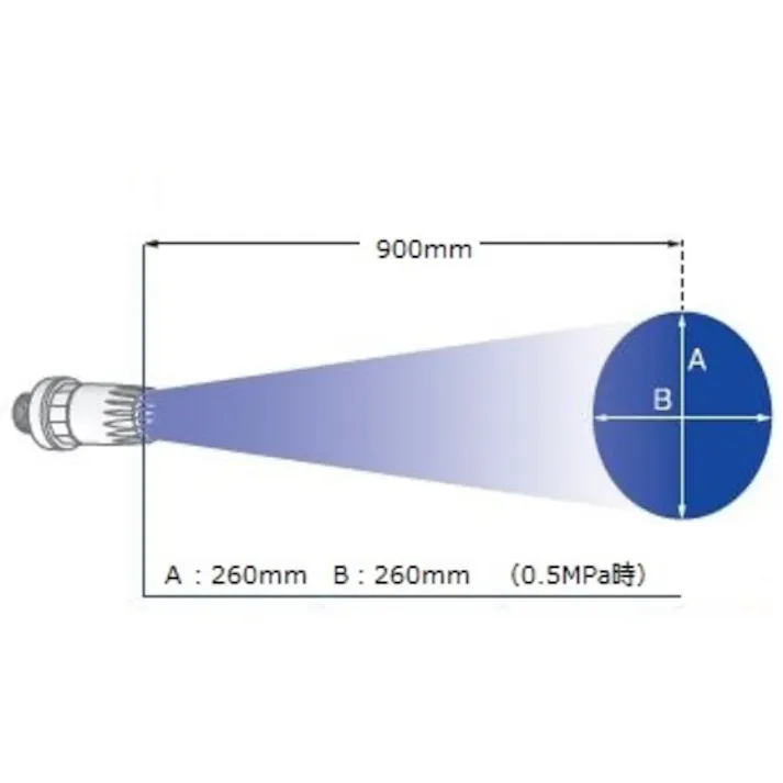 【CAINZ-DASH】ジョプラックス プラスチックエアダスター ジョプラスターR(上配管用)+ラウンドノズル(ABS製)+専用アダプター TU-100H-600R【別送品】