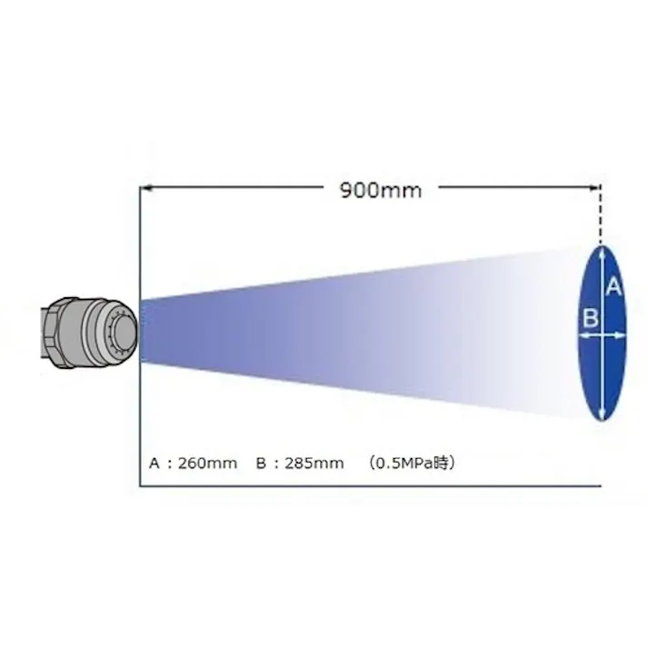 【CAINZ-DASH】ジョプラックス プラスチックエアダスター ジョプラスターR(下配管用)+ラウンドノズル(POM製)+専用アダプター TD-100H-EJR【別送品】