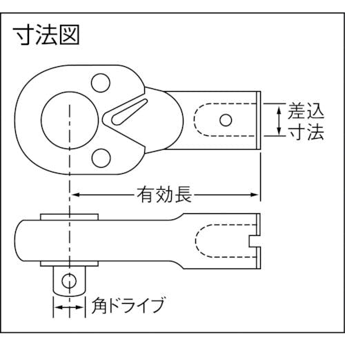 CAINZ-DASH】中村製作所 へッド交換式トルクレンチ用ラチェットヘッド