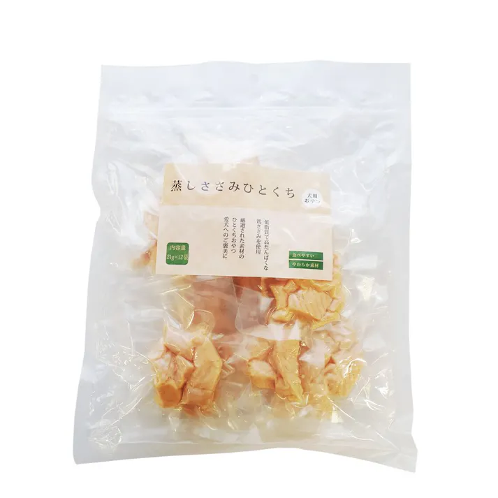 蒸しささみひとくち 犬用おやつ 21g×12袋