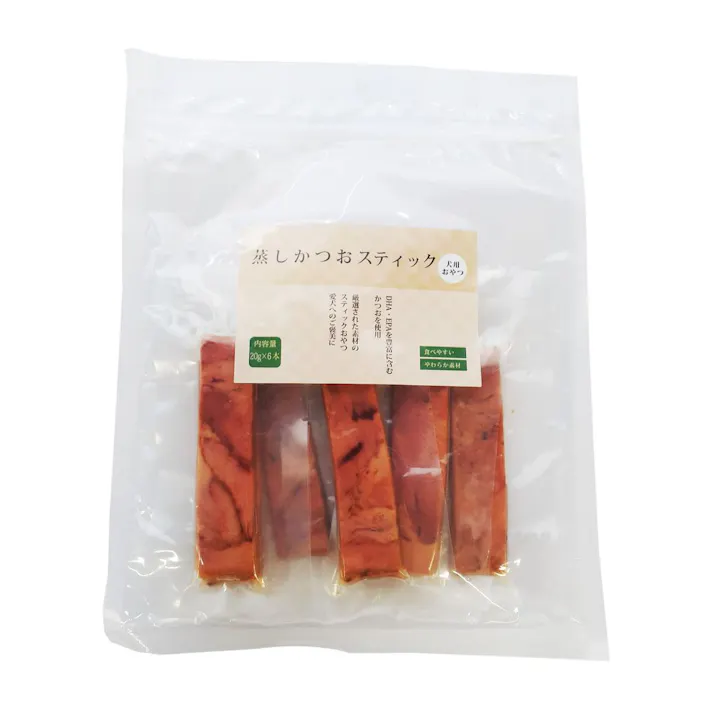 蒸しかつおスティック 犬用おやつ 20g×6本