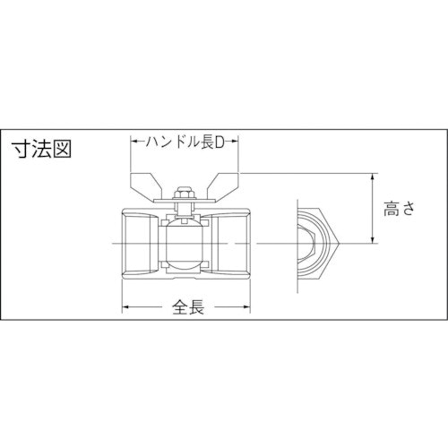 CAINZ-DASH】イノック ねじ込みボールバルブ 全長５９．０ｍｍ 呼び径（Ａ）２０【別送品】｜ホームセンター通販【カインズ】