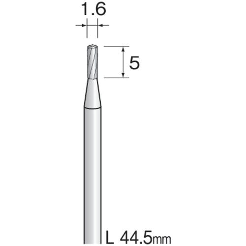 ミニター 超硬カッター スパイラルカット Φ1.6 BC1106 超硬バー ミニター 超硬カッター スパイラルカット Φ1.6 BC1106 超硬バー