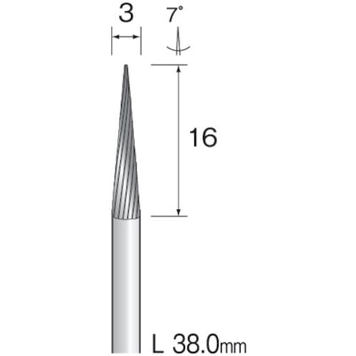 ミニター 超硬カッター スパイラルカット Φ3 軸径3.0mm BC2102 超硬バー ミニター 超硬カッター スパイラルカット Φ3 軸径3.0mm BC2102 超硬バー