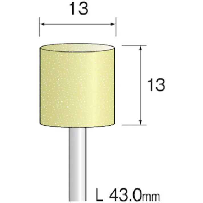 【CAINZ-DASH】ミニター イエロー砥石 WA#80 φ13 (10本入) CA3188【別送品】