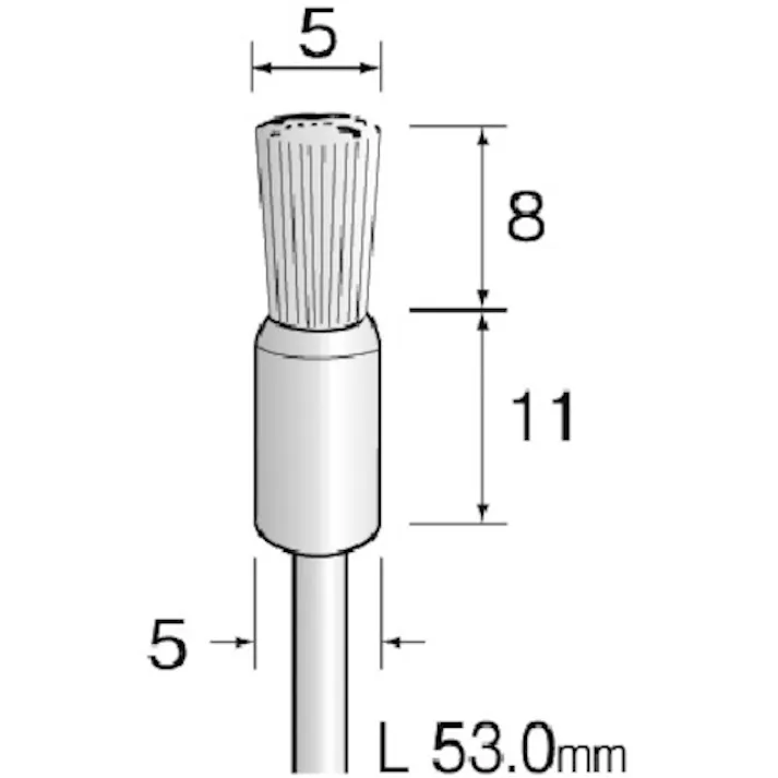 【CAINZ-DASH】ミニター ナイロンブラシ エンド φ5 (10本入) FC2013【別送品】