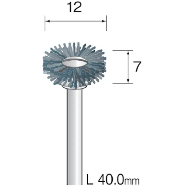 【CAINZ-DASH】ミニター C砥粒入りナイロンブラシ ホイール #180 φ12 (3本入) FC2421【別送品】