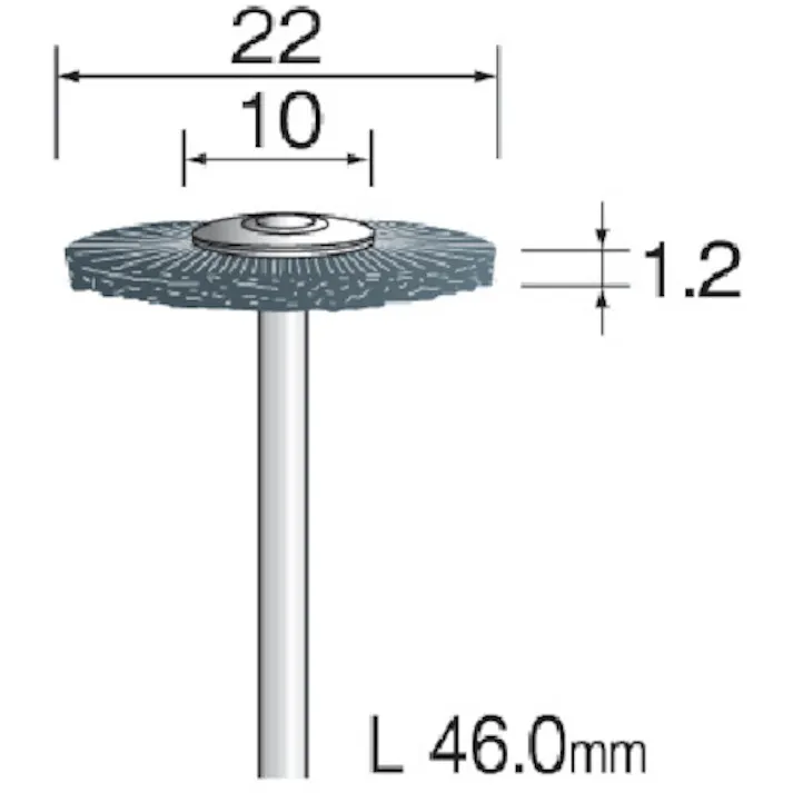 【CAINZ-DASH】ミニター 金属ブラシ ホイール スチール φ22 (10本入) FC4005【別送品】