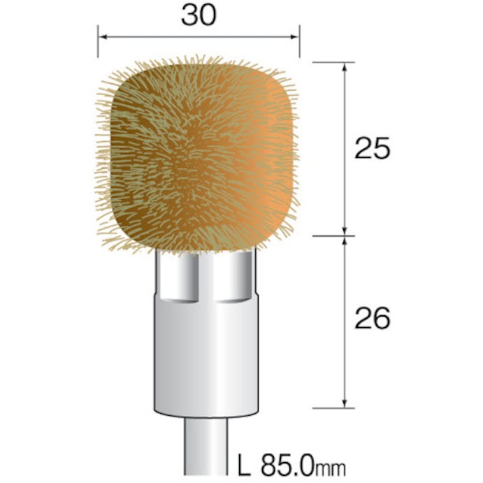 【CAINZ-DASH】ミニター 金属ブラシ　異形　真鍮　Φ３０ FC4832【別送品】