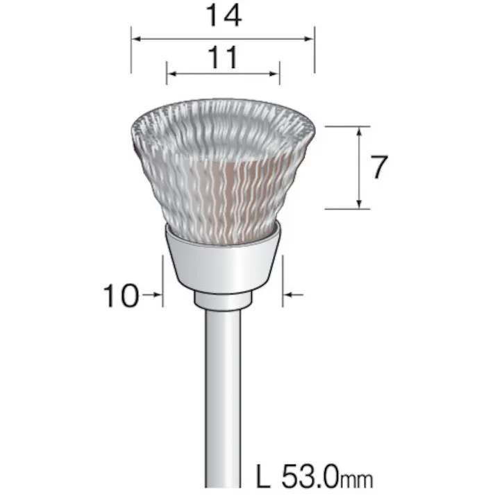 【CAINZ-DASH】ミニター 非磁性ステンレスブラシ カップ φ14 (3本入) FD1211【別送品】