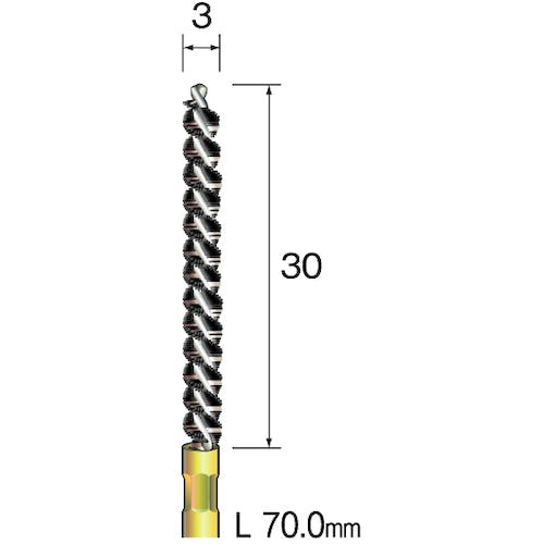 ミニター スパイラルホールブラシ 真鍮 Φ3 FD2205 ネジリブラシ ミニター スパイラルホールブラシ 真鍮 Φ3 FD2205 ネジリブラシ