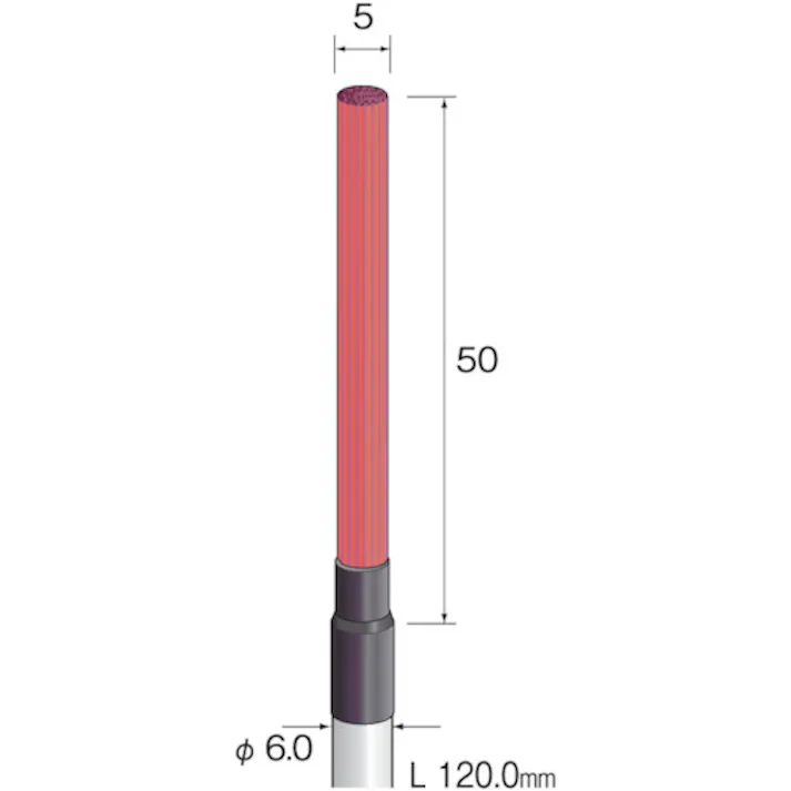 【CAINZ-DASH】ミニター 軸付エンド型ブラシ ファイバーブラシ ロング 粒度#1000 外径Φ5 FD3032【別送品】