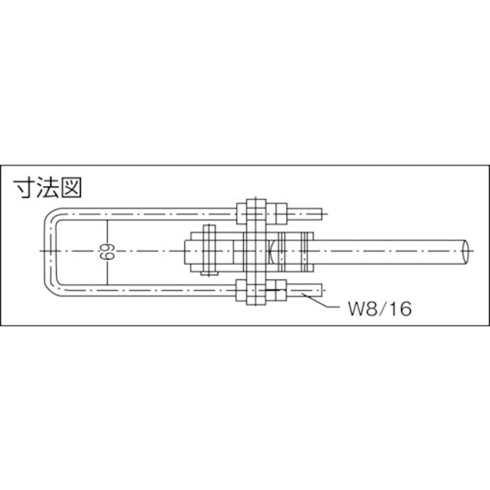 【CAINZ-DASH】大阪角田興業 トグルクランプ（引っぱり型）　フック型引きクランプ　Ｎｏ．ＦＡ５００　引圧力６．５ｋＮ KC-FA500【別送品】