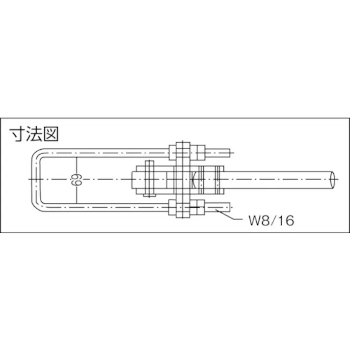 【CAINZ-DASH】大阪角田興業 トグルクランプ(引っぱり型) フック型引きクランプ No.FA500 引圧力6.5kN KC-FA500【別送品】