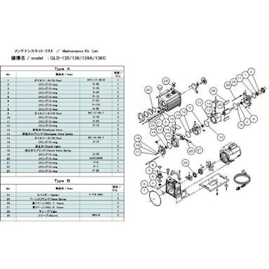 【CAINZ-DASH】アルバック 真空ポンプ用メンテナンスキッド　ＧＬＤ－１３５／１３６／１３６Ａ／１３６Ｃ用　Ａタイプ GLD-136A/136C MAINTENANCEKIT A【別送品】