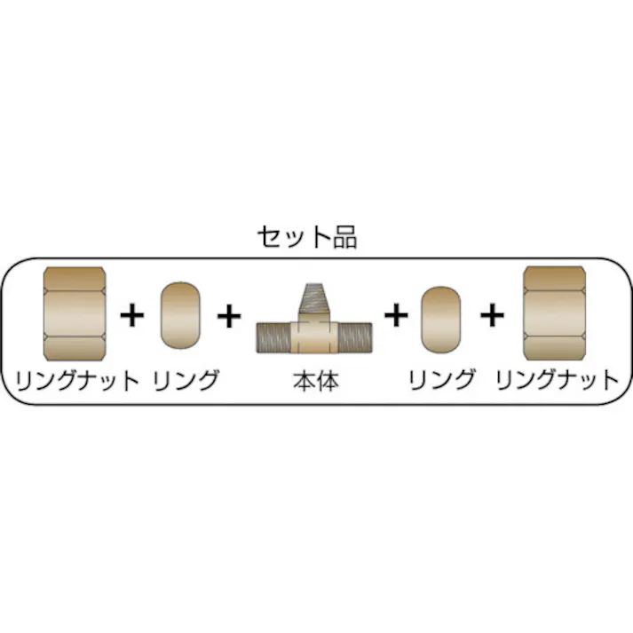 【CAINZ-DASH】アソー 二方リングチーズ PT1/8XΦ6 RT-2106【別送品】