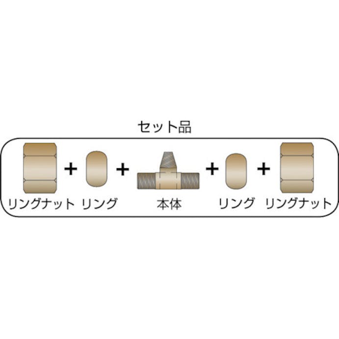 【CAINZ-DASH】アソー 二方リングチーズ　ＰＴ１／４ＸΦ６ RT-2206【別送品】